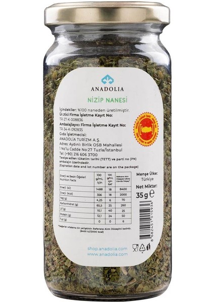 Nizip Nanesi Cam Şişe 35 gr fiyatları
