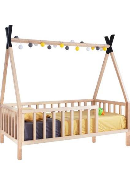 Doğal Ladin Montessori Karyola, Alaz Montessori Yatak,