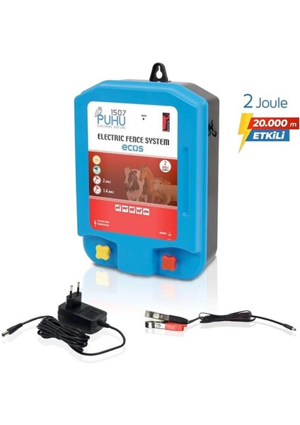 Ecos Elektrikli Çit Cihazı (2 Joule = 20.000 M)