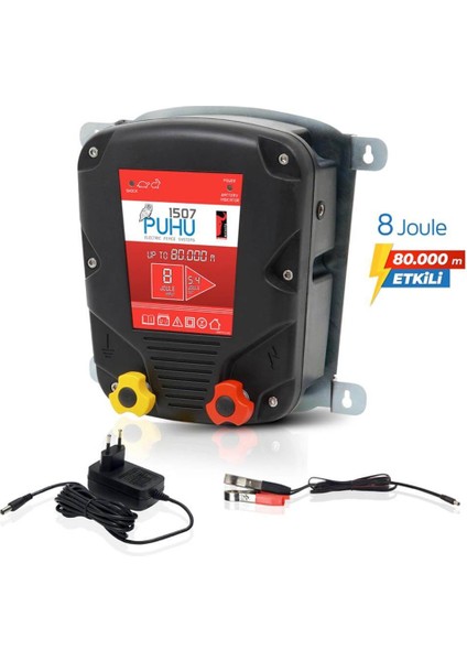 Elektrikli Çit Cihazı (8 Joule = 80.000 M)