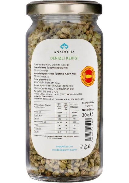 Denizli Kekiği Cam Şişe 30 gr