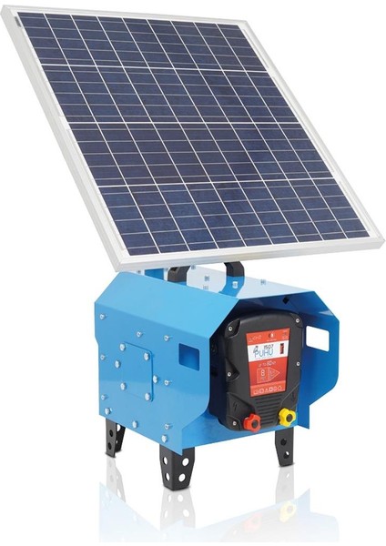 Compact Güneş Enerjili Elektrikli Çit Cihazı (60 W) (8 Joule = 80.000 m)