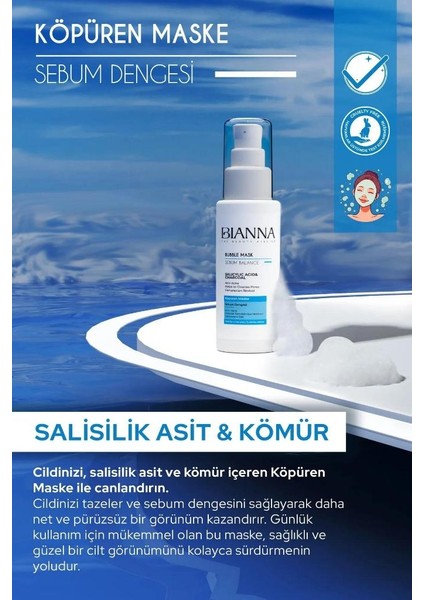 Bubble Mask Salisilik Asit & Kömür Anti Akne Köpüren Yüz Maskesi 75 Ml