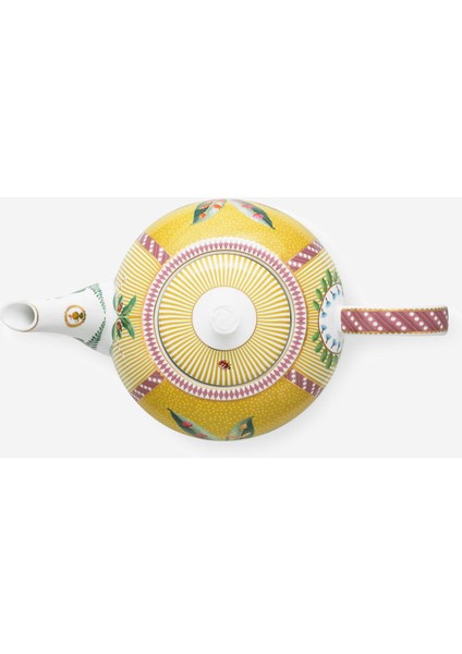 Sarı Porselen Demlik 1,6 L, Zarif ve Dayanıklı, Güzel Tasarım modelleri