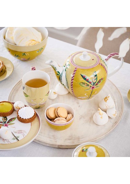 Sarı Porselen Demlik 1,6 L, Zarif ve Dayanıklı, Güzel Tasarım fırsatları