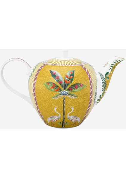 Sarı Porselen Demlik 1,6 L, Zarif ve Dayanıklı, Güzel Tasarım indirimleri