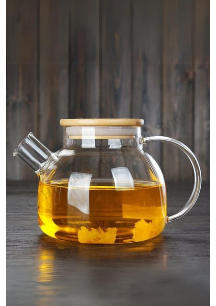 Tekno Trust 1 - 1,99 L Cambu Bambu Zarafeti, Düz Model 1000 ml Süzgeçli Cam Demlik Bitki Çayları ,borosilikat , fırsatları