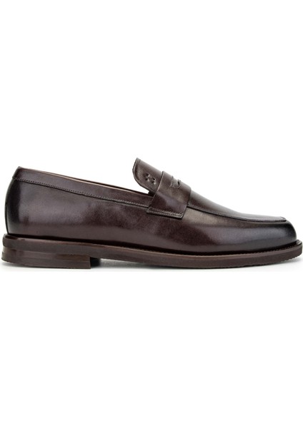 Erkek Deri Kahverengi Loafer Ayakkabı 183 29901 Erk Ayk Y24 Kahve Akdr