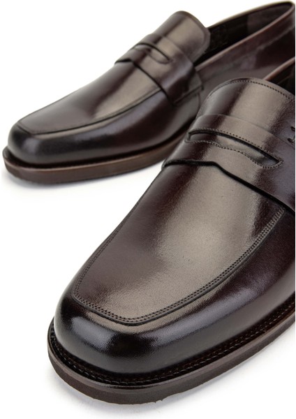 Erkek Deri Kahverengi Loafer Ayakkabı 183 29901 Erk Ayk Y24 Kahve Akdr fırsatları