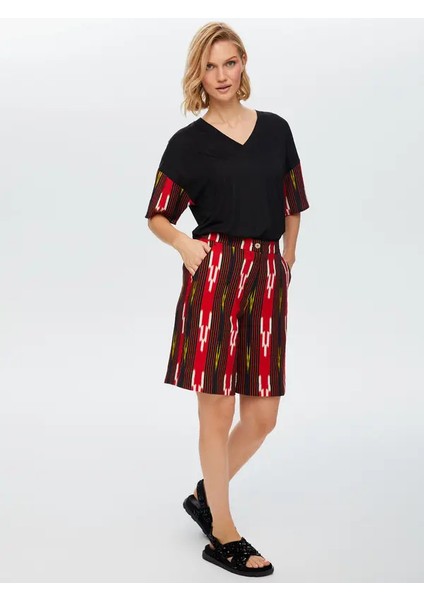 Resort Kutnu Desenli Viskon Şort 68777 fiyatları