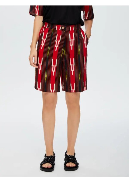 Resort Kutnu Desenli Viskon Şort 68777 modelleri