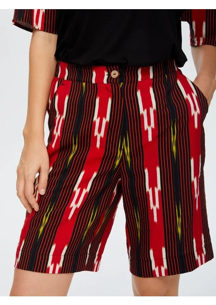 Resort Kutnu Desenli Viskon Şort 68777 indirimleri