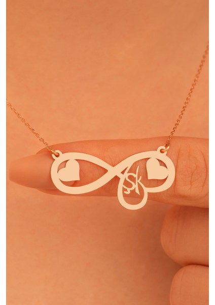 Harfli Sonsuzluk Gümüş Kolye