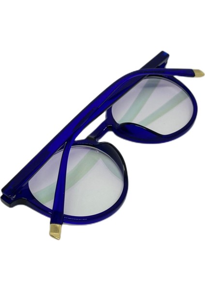 Lacivert Unisex Yuvarlak Mavi Işık Korumalı Gözlük Kadın Erkek fiyatları