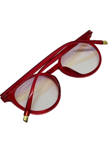 Bordo Unisex Yuvarlak Mavi Işık Korumalı Gözlük Kadın Erkek Gözlük fiyatları