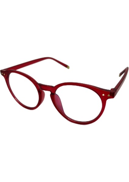 Bordo Unisex Yuvarlak Mavi Işık Korumalı Gözlük Kadın Erkek Gözlük modelleri