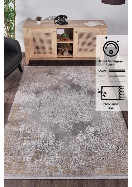 Leo 2958 Modern Dokuma Halı Salon Mutfak Çocuk Odası Oturma Odası Halısı Makine Halısı 100x200