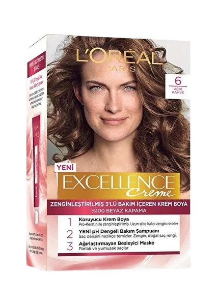 L'oreal Paris Excellence Creme 6 Açık Kahve