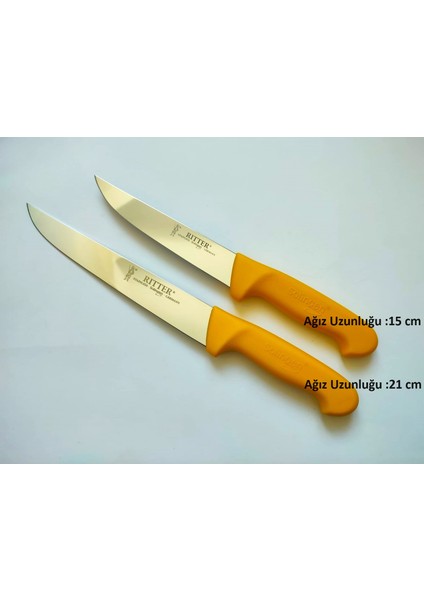2 Adetsolingen Kasap Bıçağı (21CM+15CM ) Sarı