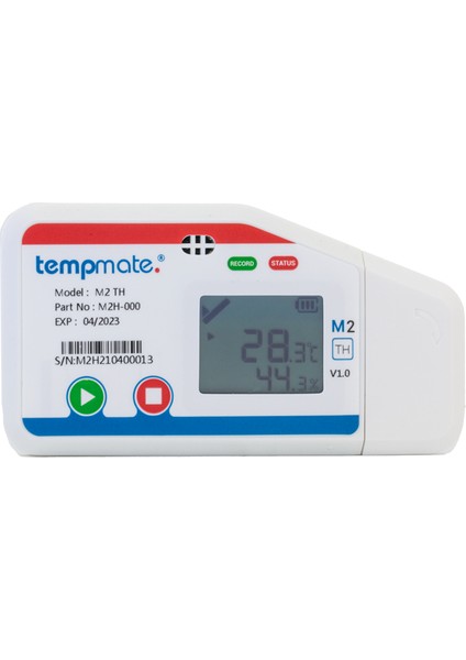 Çok Kullanımlı Nem ve Sıcaklık Kayıt Cihazı Datalogger M2TH 1/adet Tempmate