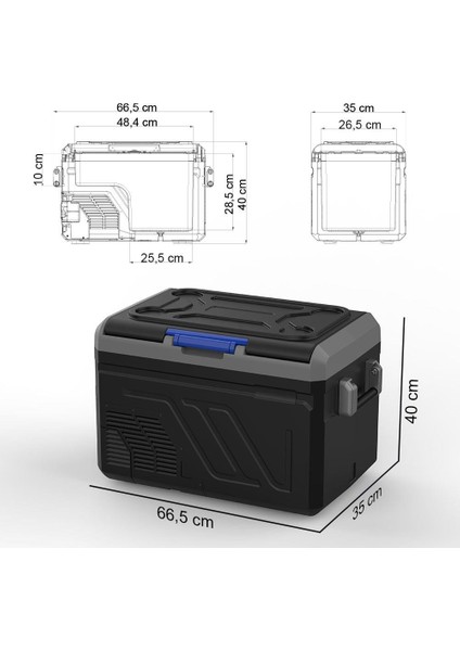 CLK25 12/24VOLT/220VOLT 25 Litre Kompresörlü Oto Buzdolabı/dondurucu