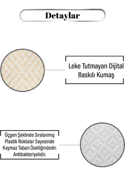 Gri Elmas Desen Dijital Baskılı Zenit Kilim