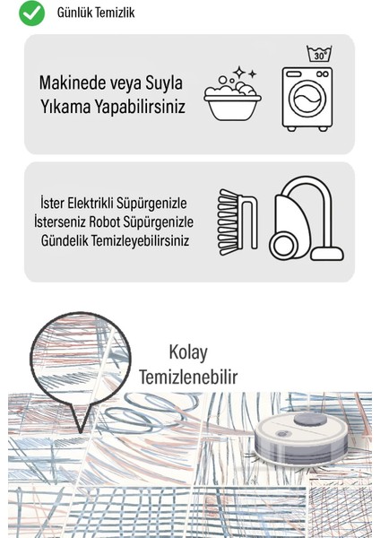 Dağınık Çizgi Desen Dijital Baskılı Zenit Kilim fiyatları