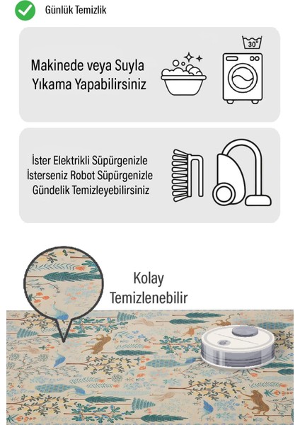 Krem Doğa Desen Dijital Baskılı Zenit Kilim fiyatları