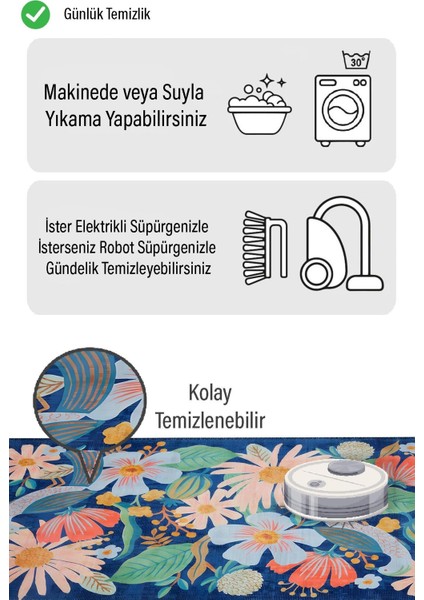 Soğuk Renkli Çiçek Desen Dijital Baskılı Zenit Kilim fiyatları