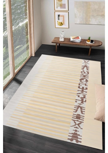 Şerit Motif Desen Dijital Baskılı Zenit Kilim