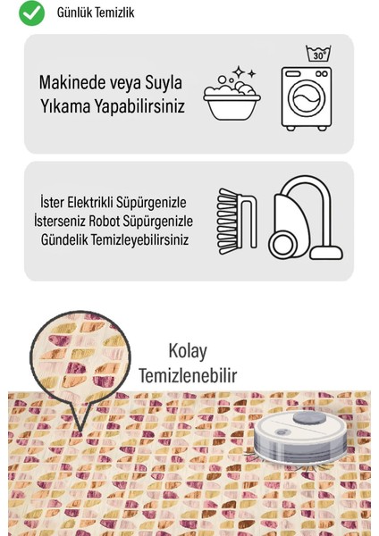 Pembe Simetrik Çeyrek Daire Desen Dijital Baskılı Zenit Kilim fiyatları