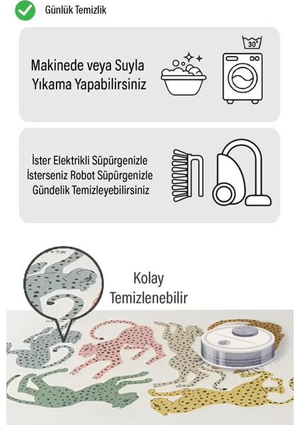 Leopar Desen Dijital Baskılı Zenit Kilim fiyatları