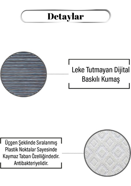 Mavi Ok Desen Dijital Baskılı Zenit Kilim modelleri