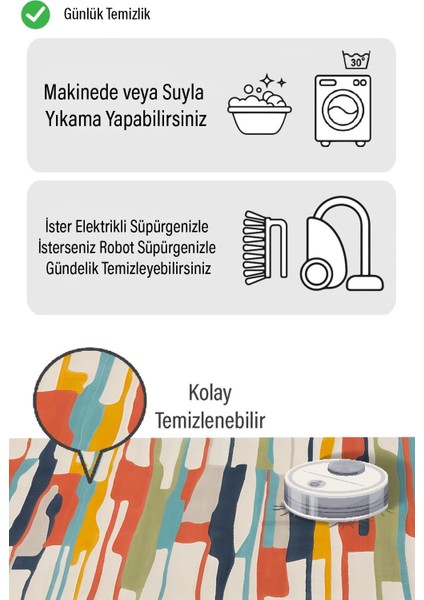 Yoğun Pastel Vuruşlu Desen Dijital Baskılı Zenit Kilim fiyatları