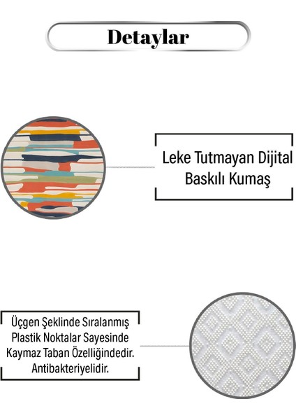 Yoğun Pastel Vuruşlu Desen Dijital Baskılı Zenit Kilim modelleri