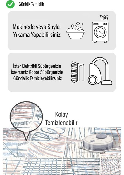 Dağınık Çizgi Desen Dijital Baskılı Zenit Kilim fiyatları