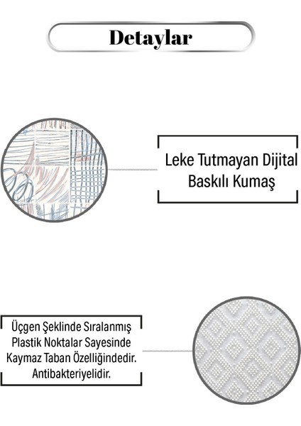 Dağınık Çizgi Desen Dijital Baskılı Zenit Kilim modelleri