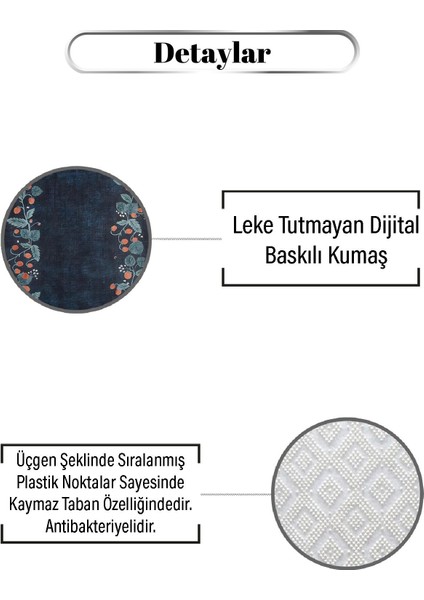 Dalında Çilek Desen Dijital Baskılı Zenit Kilim