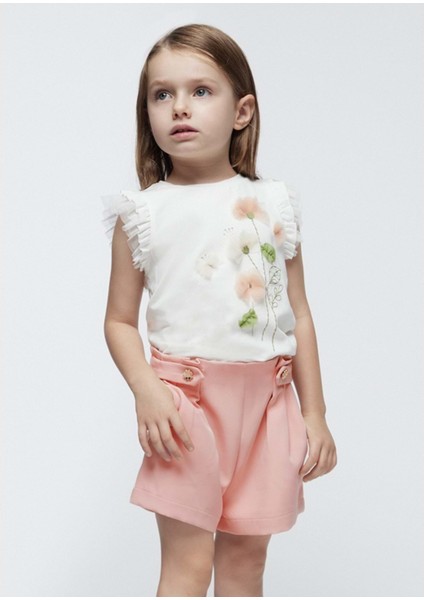 Kız Çocuk Şort - Mayoral - Pudra Pembe - 8 Yaş - 3250-Pudra Pembe-8 Yaş