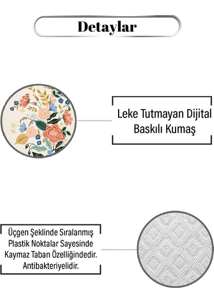 Düz Çiçek Desen Dijital Baskılı Zenit Kilim modelleri