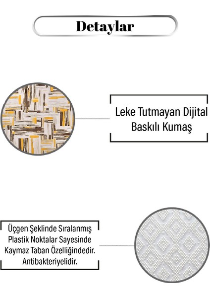 Fırça Darbeli Dağınık Desen Dijital Baskılı Zenit Kilim