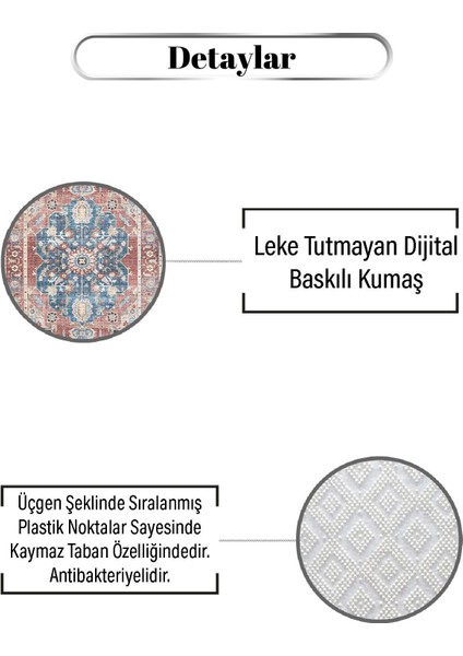 Soluk Tonlu Vintage Desen Dijital Baskılı Zenit Kilim modelleri
