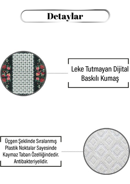 Çiçek ve Elmas Vintage Desen Dijital Baskılı Zenit Kilim modelleri