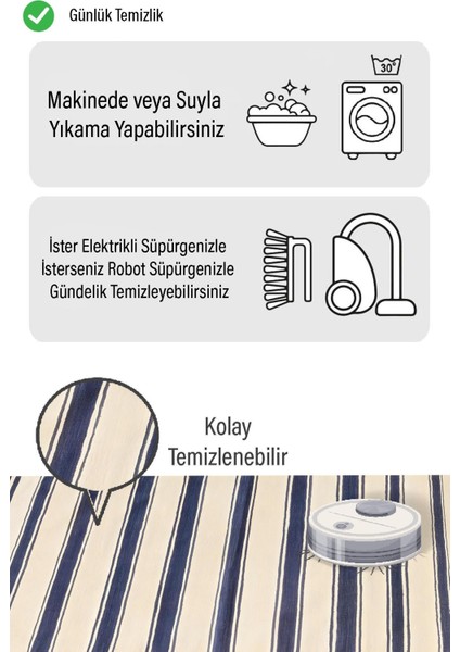 Krem Lacivert Desen Dijital Baskılı Zenit Kilim fiyatları