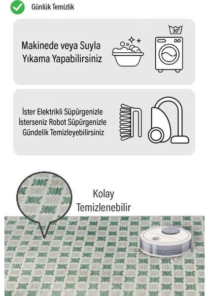 Yeşil Küçük Kare Desen Dijital Baskılı Zenit Kilim fiyatları