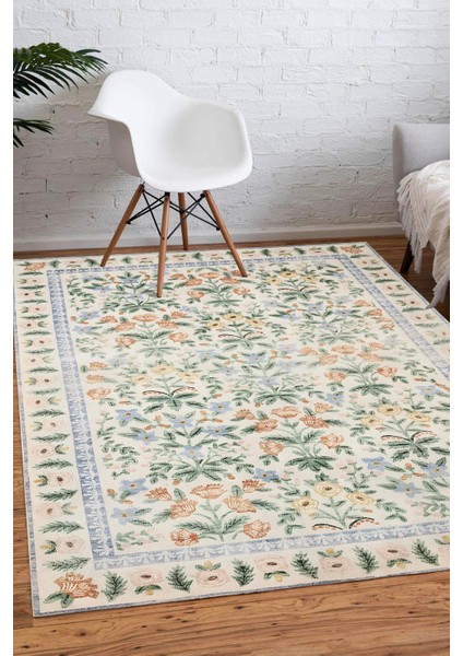 Doğa ve Bitki Desen Dijital Baskılı Zenit Kilim