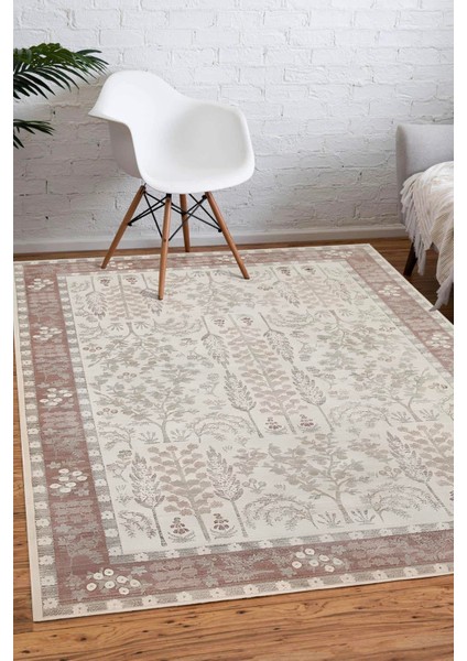 Kiremit Kenarlı Bitki Desen Dijital Baskılı Zenit Kilim
