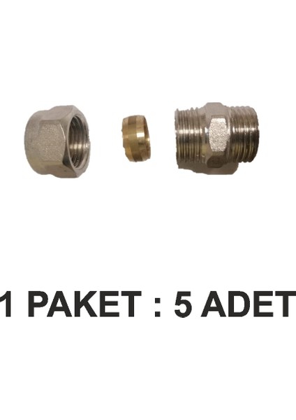 Yerden Isıstma Pex Bağ Rekoru 16X2 ( Nipel - Boru ) 1 Adet Paket 5 Lu