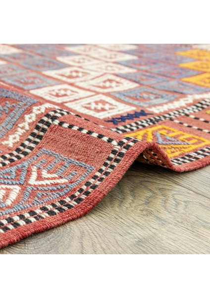 Edra Geometrik Desenli Yün Cicim Kilim 152X222 cm