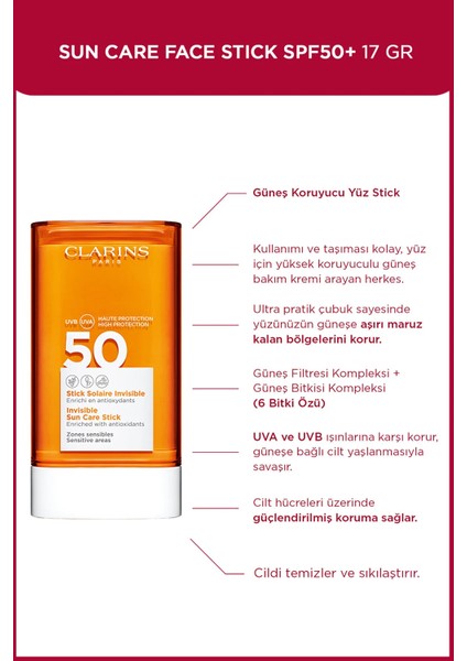 Sun Face Stick Spf50 17gr - Görünmez Güneş Bakımı